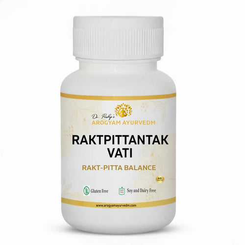 Dr. Pushp's AROGYAM AYURVEDM Raktpittantak Vati |Ayurvedic Blood & Pitta Balance Support Herbal Tablet
