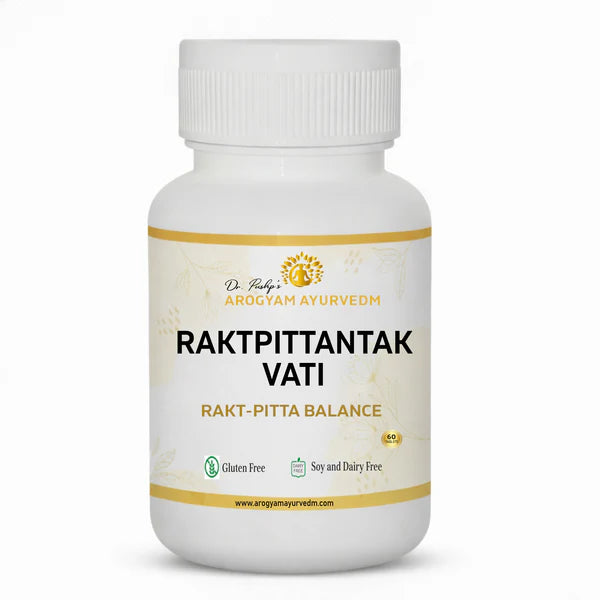 Dr. Pushp's AROGYAM AYURVEDM Raktpittantak Vati |Ayurvedic Blood & Pitta Balance Support Herbal Tablet