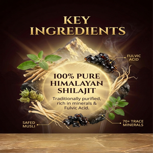 Dr. Pushp's AROGYAM AYURVEDM SHILAJIT CAPSULES – Stamina and Energy- 90 Veg Capsules