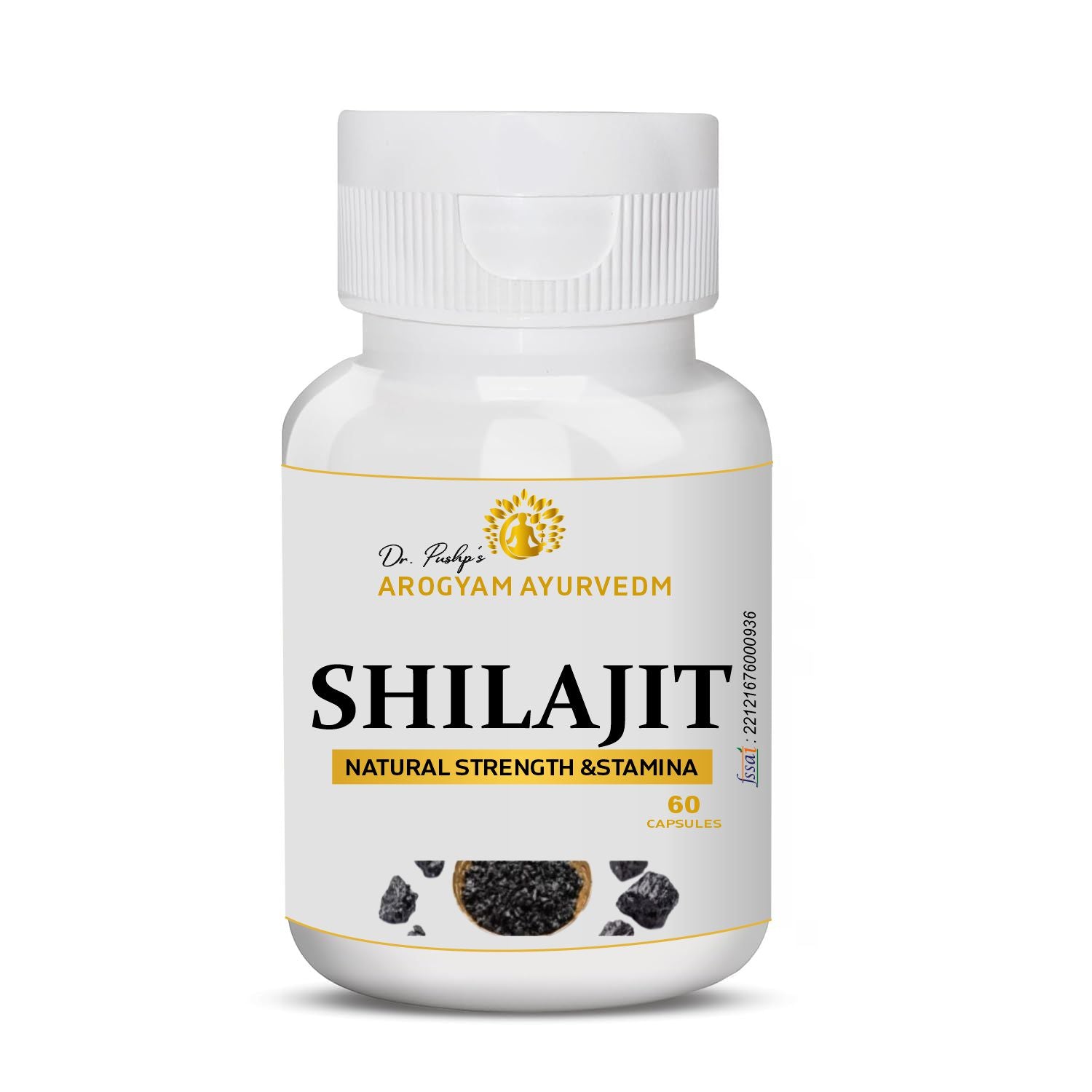 Dr. Pushp's AROGYAM AYURVEDM SHILAJIT CAPSULES| PACK OF 60 CAPSULES