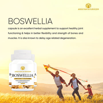 AROGYAM AYURVEDM  Boswellia Serrata Herbal Extract Capsules | Joint Support Supplement*